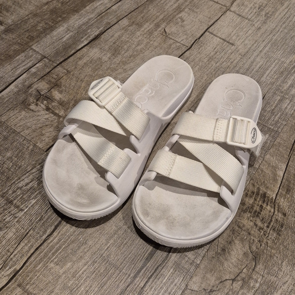 Chaco Chillos Slides White Size 7